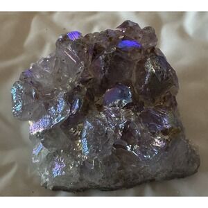 Premium Amethyst Angel Aura Druzy 141 Mini Geode Cut Base 576g‎ 2.5"x2.5"x2"